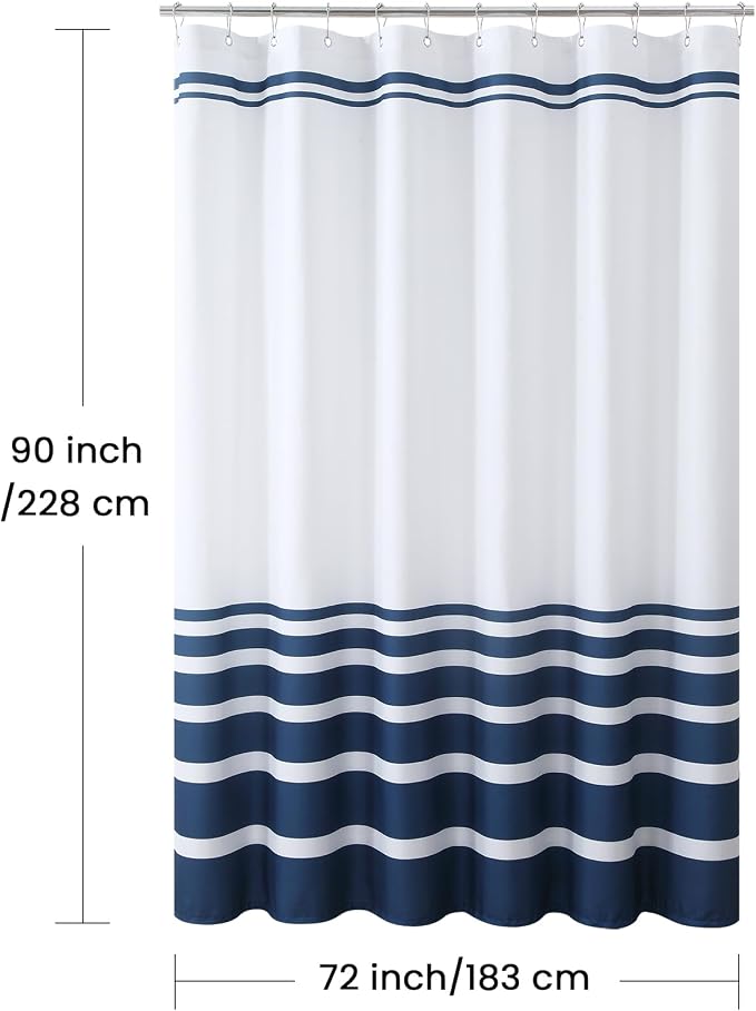 72x90 Inch Extra Long Shower Curtain, Modern Hotel Spa Design - Image 7