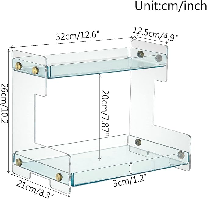 Bathroom Organizer Countertop, 2 Tier Bathroom Counter Organizer Kitchen Spice - Image 2