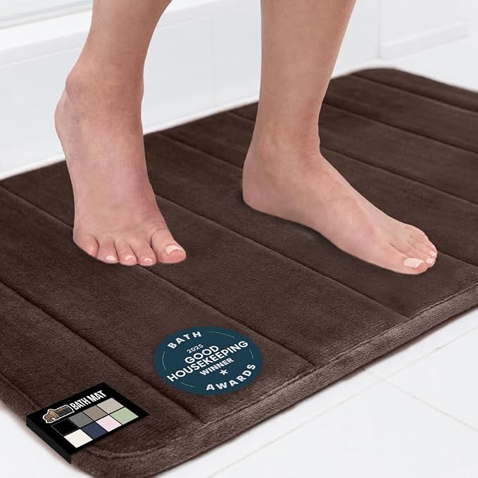 GORILLA GRIP Memory Foam Bath Mat, Soft Absorbent US Designed Bathroom Rug by GorillaGrip