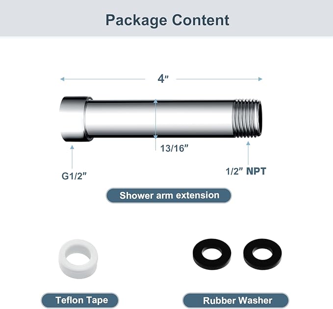 BRIGHT SHOWERS Shower Arm Extender - Image 7
