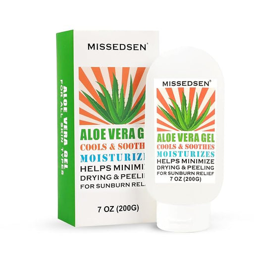 Pure & Organic Aloe Vera Gel for Sunburn Relief, After Sun Lotion for Face & by MISSEDSEN