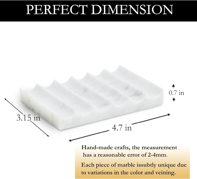 Luxurious Marble Soap Dish Jewelry Ring Tray - Image 2