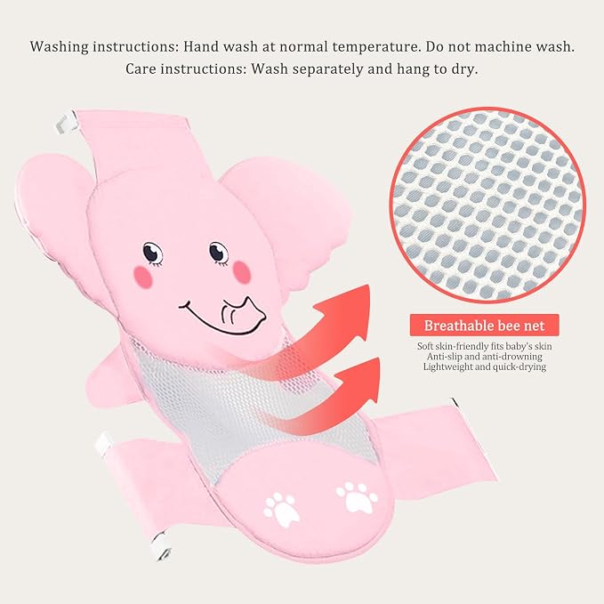 AIR&TREE Baby Bath Seat Support Net, Quick Drying, Adjustable, Comfortable - Image 6