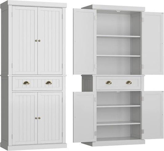 72" Kitchen Pantry, Tall Storage Cabinets by Ayiseedmid