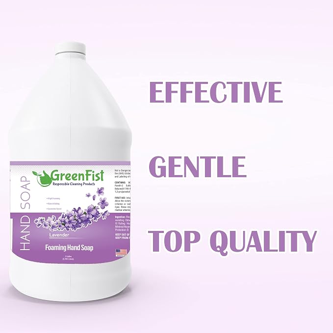 GreenFist Foaming Hand Soap Refills Lavender Scent Jug Foam Refill Made in USA - Image 3