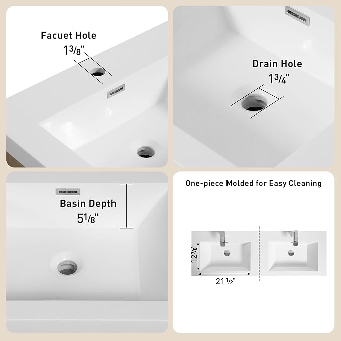 60" Wall-Mounted Bathroom Vanity - Image 3