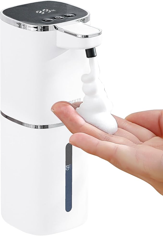 Automatic Foaming Soap Dispenser, 12.8oz Rechargeable, Adjustable Foam Levels by DODOMEKIA