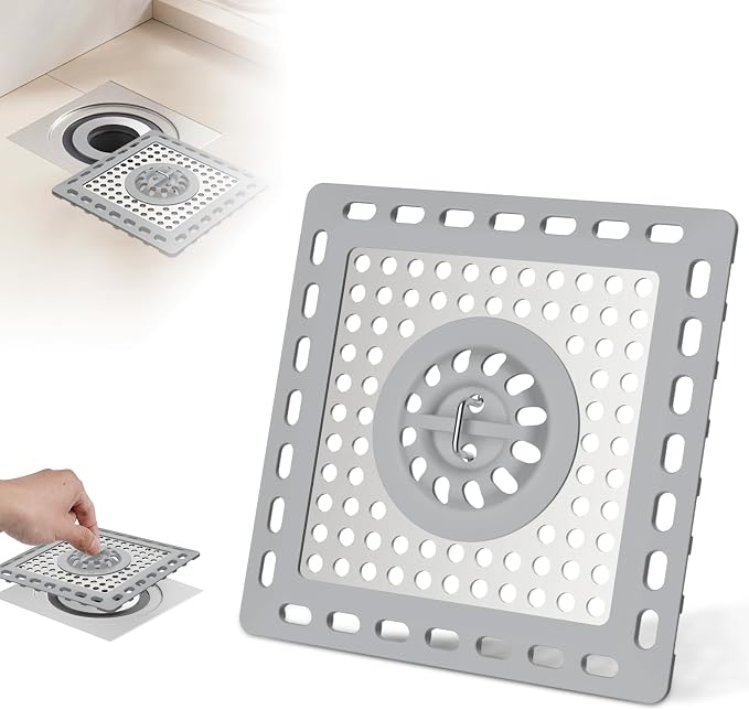 Hibbent Upgraded Shower Drain Hair Catcher, Shower Drain Cover by Hibbent
