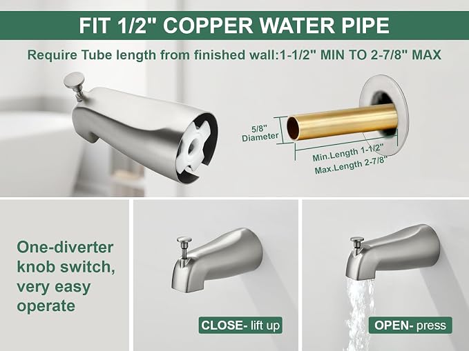L829-2 Brushed Nickel Shower Faucet Set - Image 4