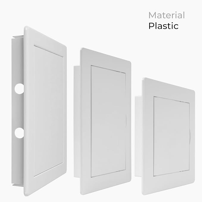 6 x 8 Inch White Rectangular ABS Plastic Plumbing Access Panel - Image 3