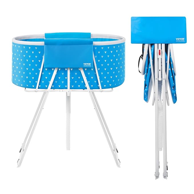 VEVOR Portable Dog Bathtub, Elevated & Foldable Space-saving Pet Shower Station by VEVOR