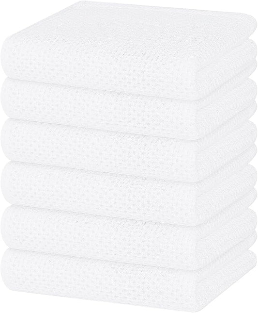 Homaxy 100% Cotton Waffle Weave Kitchen Dish Towels, Ultra Soft Absorbent Quick by Homaxy