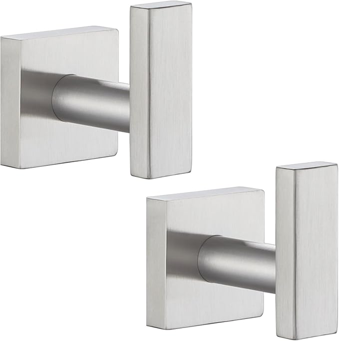 Angle Simple Bathroom Towel Hook 2 Pack, SUS304 Stainless Steel Bath Robe Holder by AngleSimple