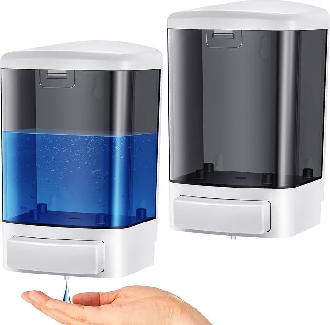 Hushee 2 Pcs Commercial Soap Dispenser Wall Mounted Manual Soap Dispenser by Hushee