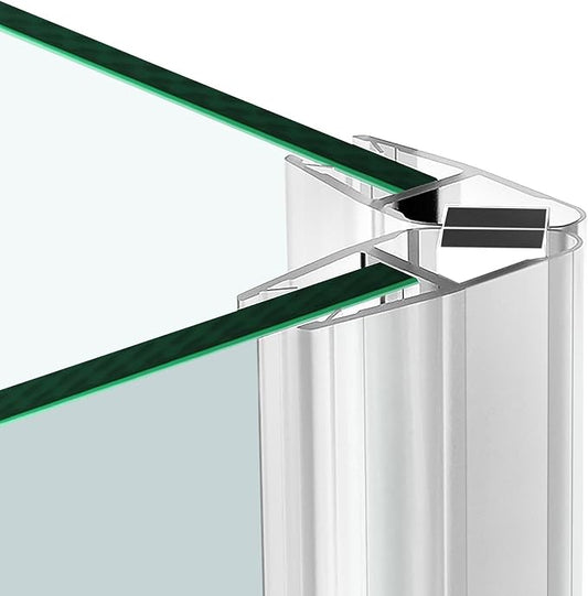 Bathroom Shower Glass Door Side Seal Strips, Length 78 Inch 2PCS Transparent by Unknown