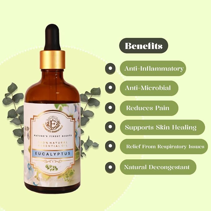 Luxurious Eucalyptus Essential Oil by Enhanced Essentials|with Glass - Image 3