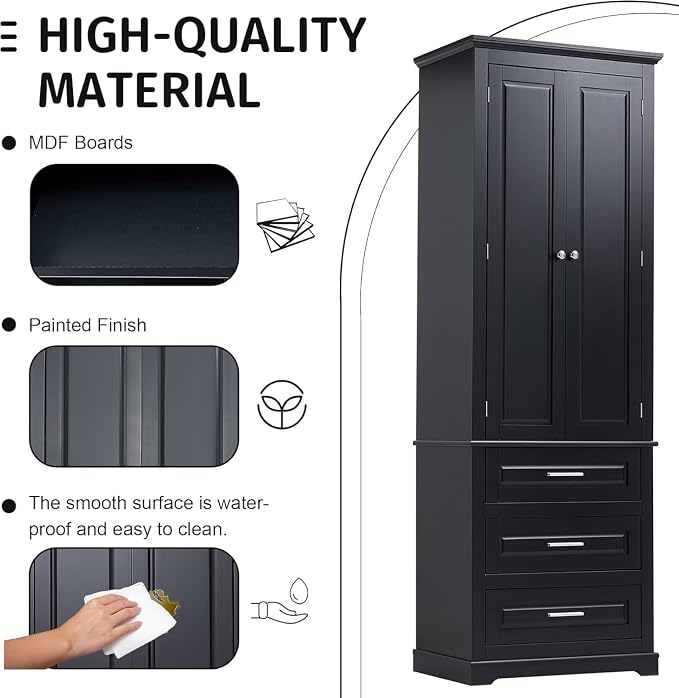 Tall Narrow Storage Cabinet - Image 4