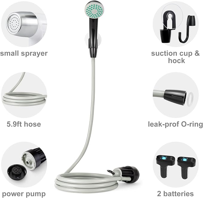 KEDSUM Portable Shower, Portable Camp Shower Pump - Image 8