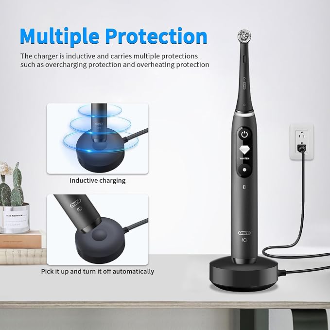 Charger for Oral B iO iO7 iO8 iO9 Electric Toothbrush, Model 3768 Magnetic - Image 4