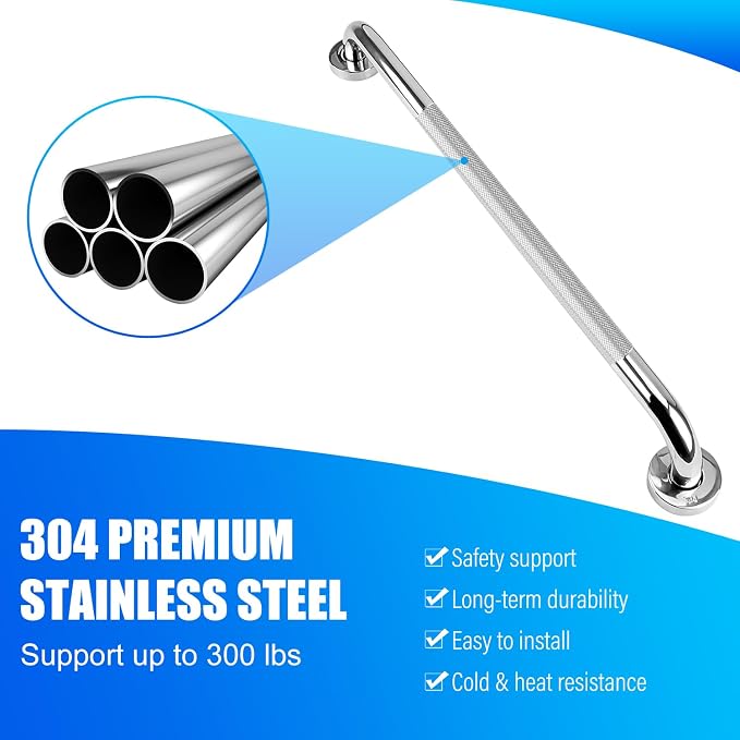 supregear Grab Bars for Bathtubs and Showers, Anti Slip Bathroom Grab Bars for - Image 4