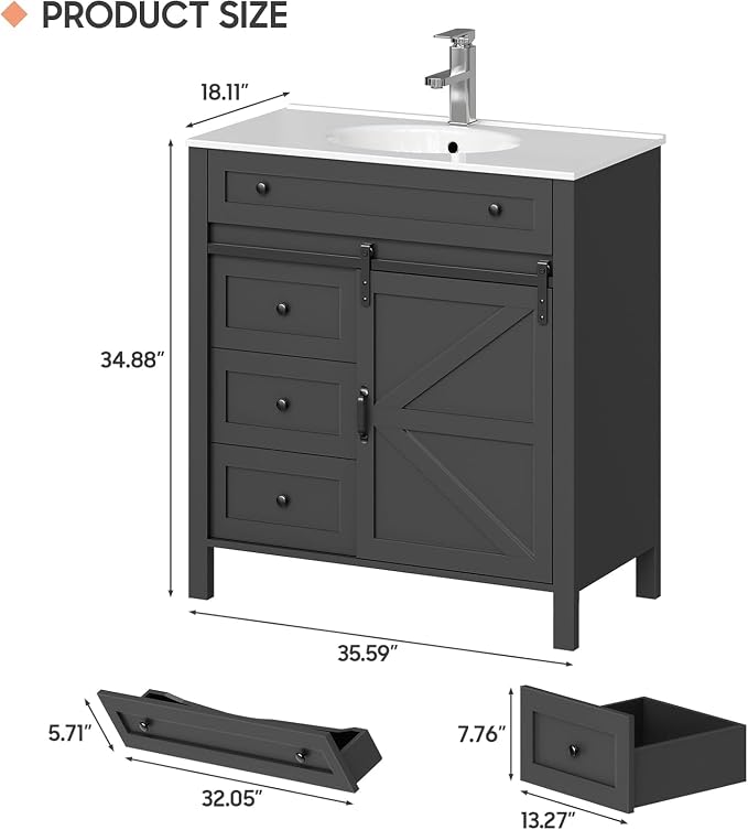 Vabches 36 Inch Bathroom Vanity - Image 2