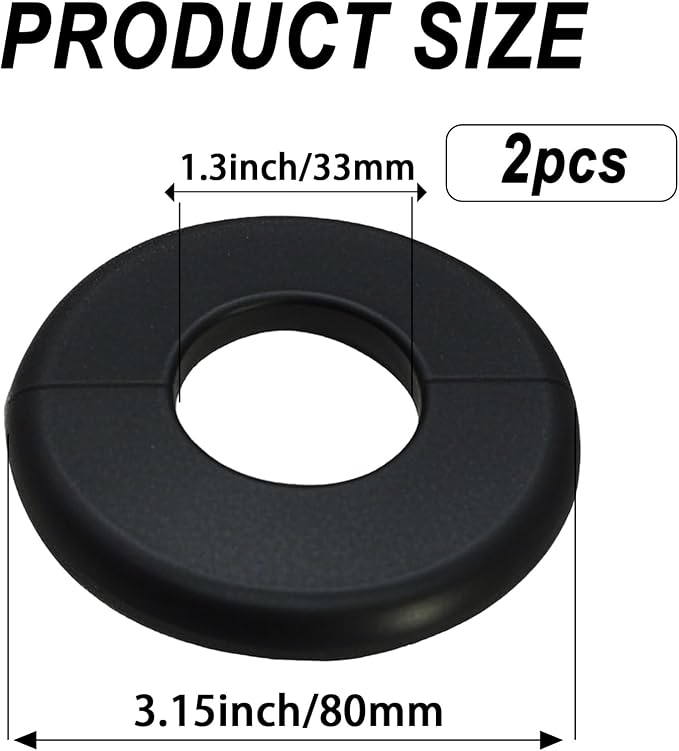 Wall Split Flange 2 Pieces, Pipe Cover Decoration Fit 1.3 inch Outer Diameter - Image 2