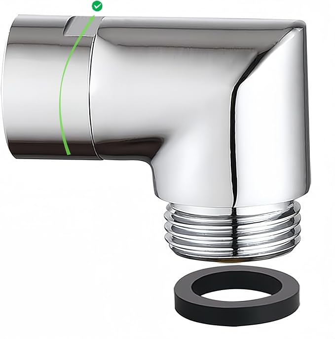 Totalize Solid Brass 90 Degree Shower Elbow Adapter, G1/2" Shower Head by Unknown