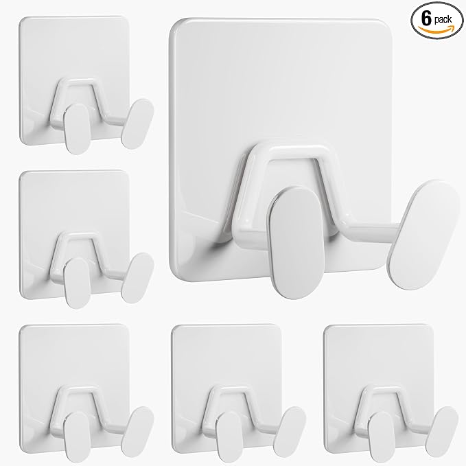 Adhesive Shower Hooks for Bathroom by susswiff