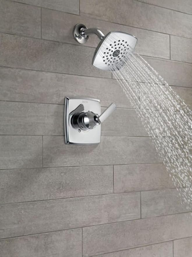 Delta Ashlyn 14 Series Shower Faucet Set, Chrome Shower Head and Handle Set - Image 2