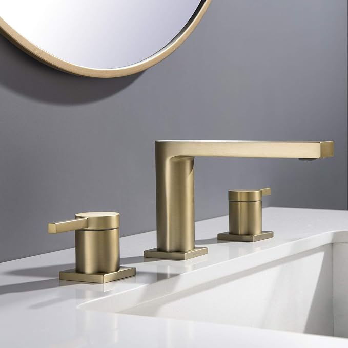Luxury Brass Modern Widespread Bathroom Sink Faucets - Image 8