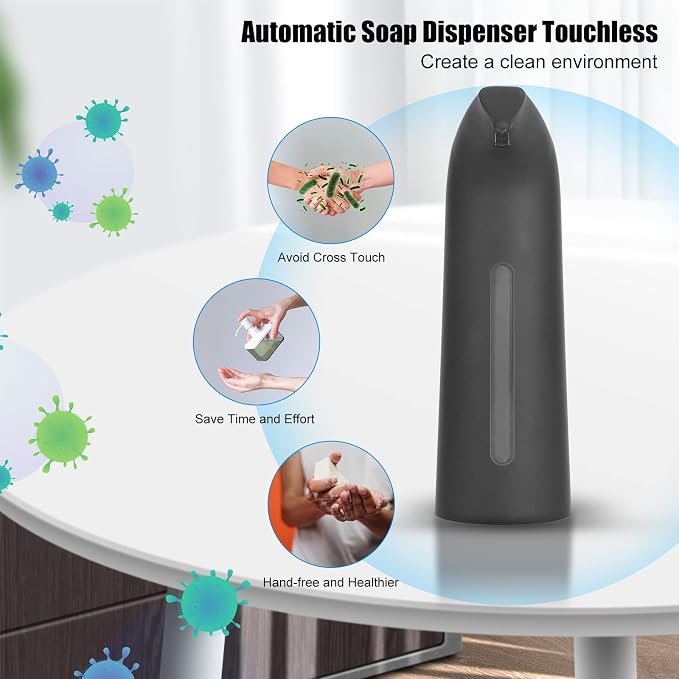 Automatic Soap Dispenser Touchless, TUMAN Pro Battery Operated Electric - Image 2