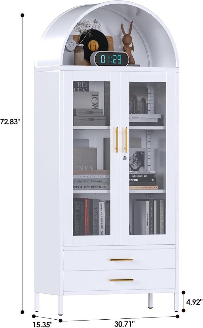 73''H Arched Kitchen Pantry Cabinets - Image 3
