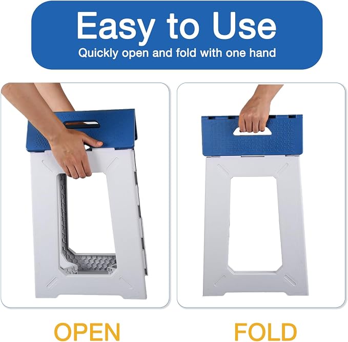 ProTraveser Bathroom Foot Rest Stool, Foldable Waterproof Plastic Step Stool - Image 2