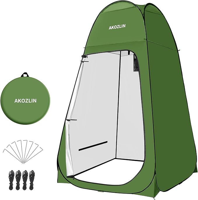AKOZLIN Portable Pop Up Shower Tent Instant Privacy Dressing Changing Tent - Image 2