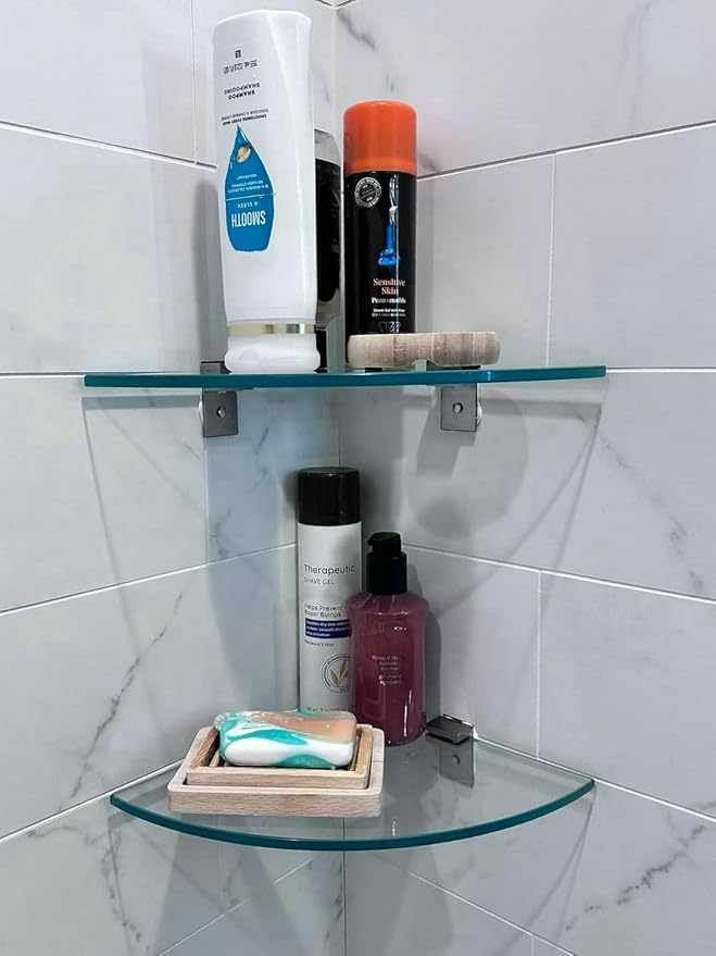 Glass Corner Shower Shelves - Image 8