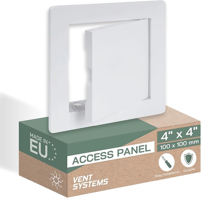 Vent Systems 4 x 4 Inch White ABS Plastic Access Panel by VentSystems