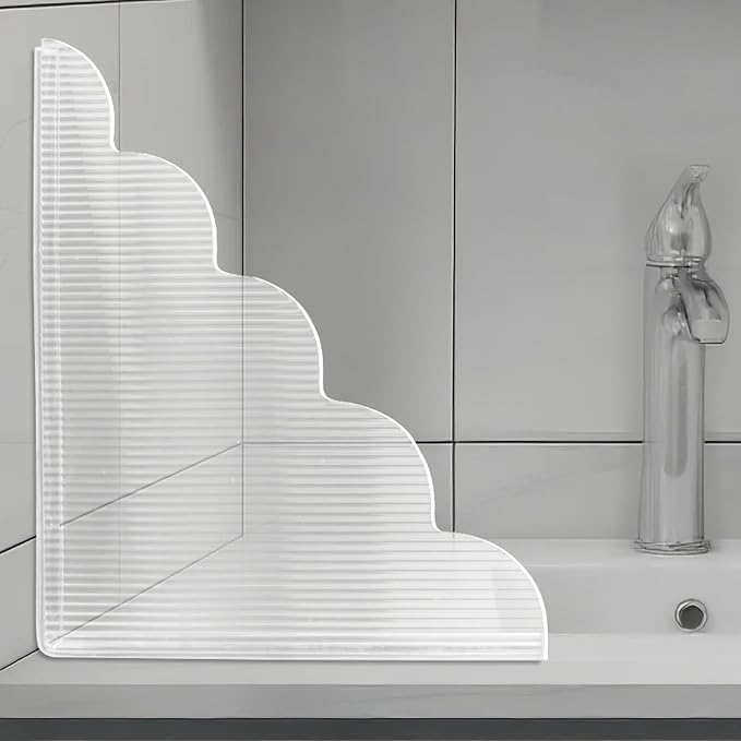 2 PCS Shower Splash Guard for Tub Corner, Self-Adhesive Shower Guards to Keep by LittleJesusFigures