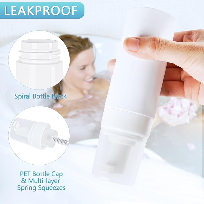 Foam Pump Bottle 150ml/5 oz Empty Plastic Foam Dispenser Pump Bottle Travel - Image 4