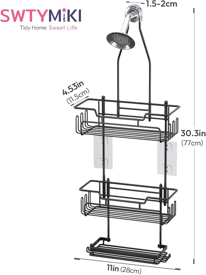 SWTYMIKI Bathroom Shower Caddy Hanging - Image 8