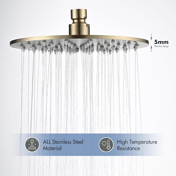 Rainfall Shower Head, MEDIOMI Rain Shower Head Set - Image 6