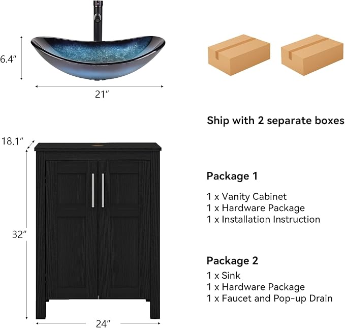 YOURLITE 24" Bathroom Vanity - Image 2