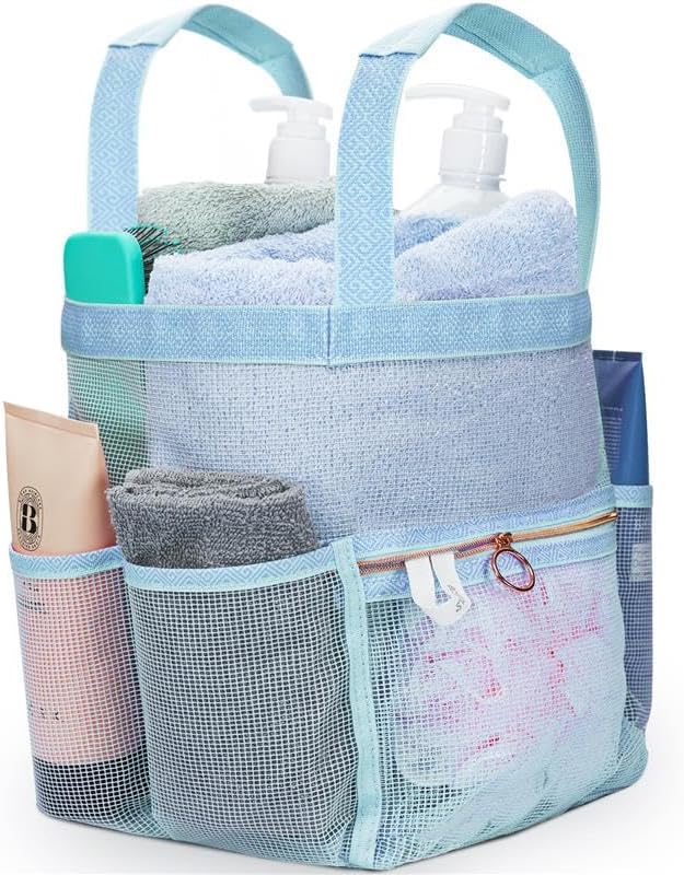Mesh Shower Caddy Dorm, 7 Pockets & 1 by DVLifestyle