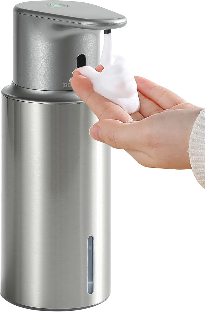 Automatic Foaming Soap Dispenser Touchless, 304 Stainless Steel Bottle Body by DODOMEKIA