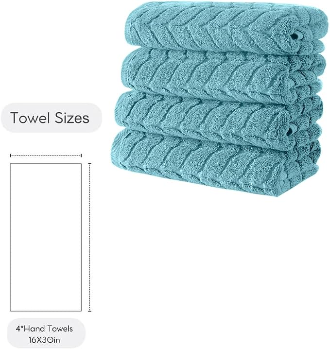 Turkish Cotton Ultra-Soft Plush Absorbent Quick Dry Bathroom Towel Set - Image 2