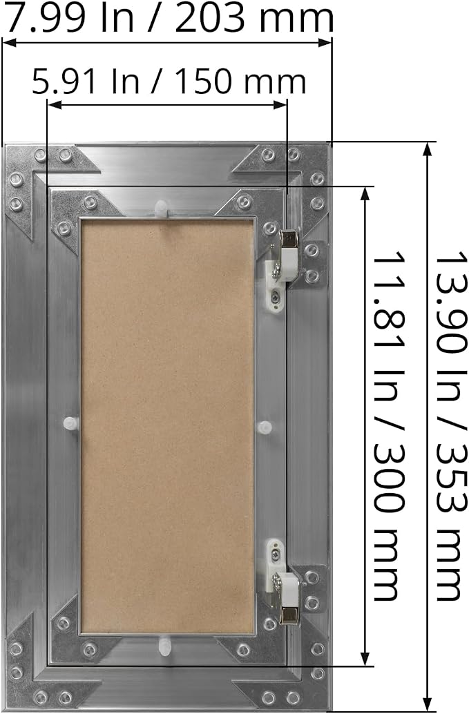 6" x 12" Inch Aluminum Drywall Access Panel - Image 5