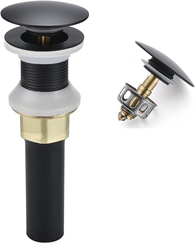 Bathroom Sink Drain, Drain Stopper Bathroom Sink Without Overflow, Pop Up Drain by Rockgoya