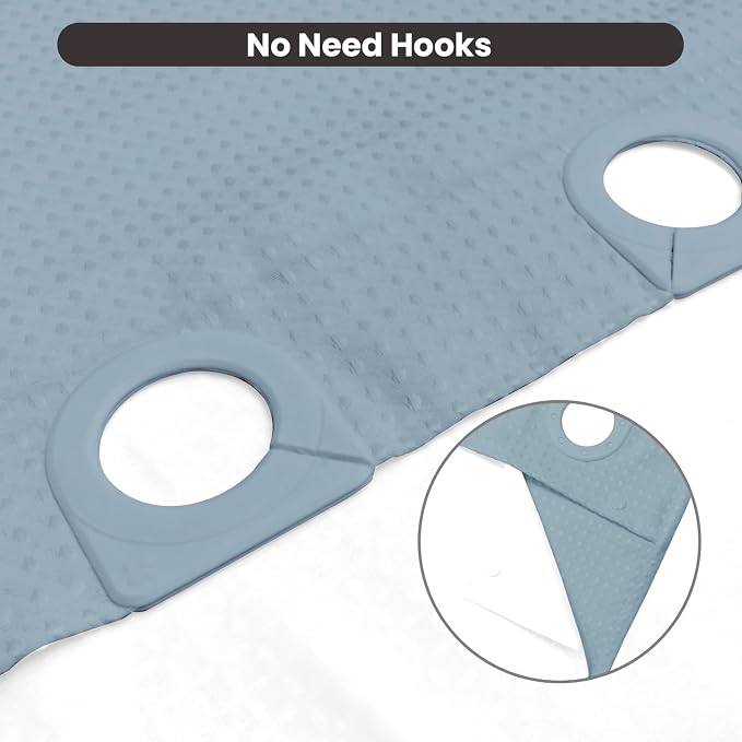 Inhousolu No Hook Waffle Weave Shower Curtain - Image 5