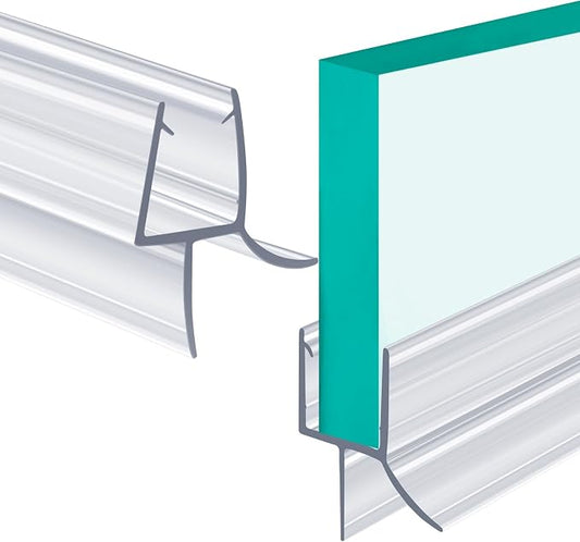 POZIA Clear Frameless Glass Shower Door Bottom Seal | Shower Door Sweep by POZIA