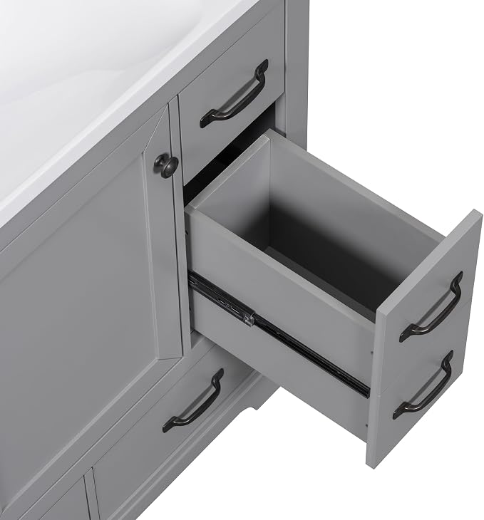 Favfurish 36" Bathroom Vanity Without Top Sink, 6-Drawer Freestanding Cabinet - Image 13