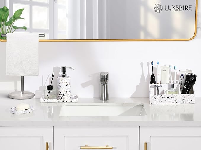 Luxspire Bathroom Counter Organizer, Toothbrush Holder - Image 7